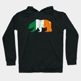 St. Patricks Day Irish Flag Grizzly Bear with Clover | BearlyBrand Hoodie